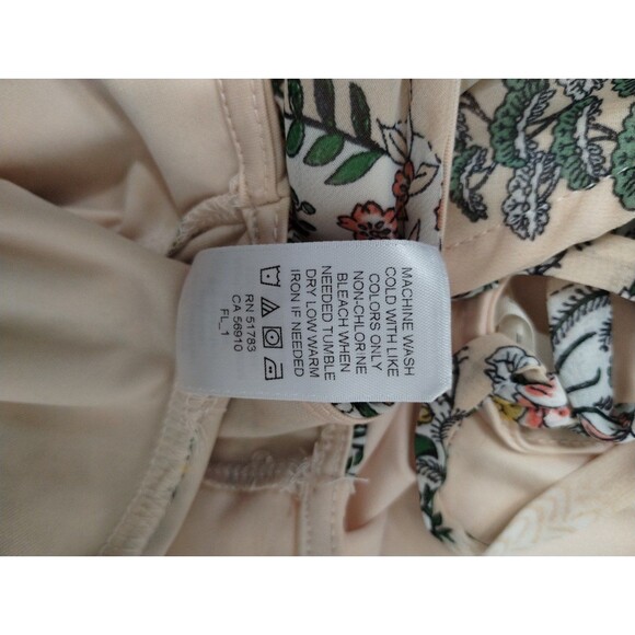 Maurice's Tank Women's XL Chiffon OverShirt Lace Up V-Neck Peach Green Twee - Picture 7 of 10